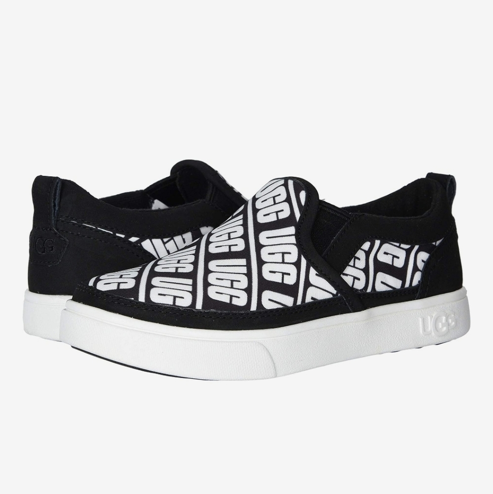UGG Graphic Caplan Black White Slip-On